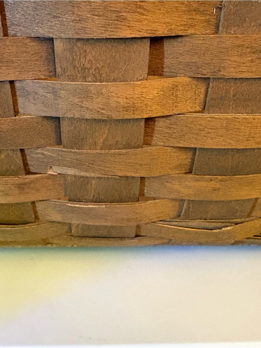 Vintage 1984 Longaberger Extra Large Rectangular Basket w/ Single Wood Handle